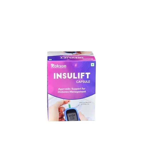 Rakson Life SCIENCES Insulift Capsule, 60 Count - Herbal Supplement for Blood Sugar Balance with Natural Ingredients: Gurmar, Jamun, Neem, Haldi, Methi, Karela, Amla, Dalchini, Bael, Bitter Gourd, Ashwagandha