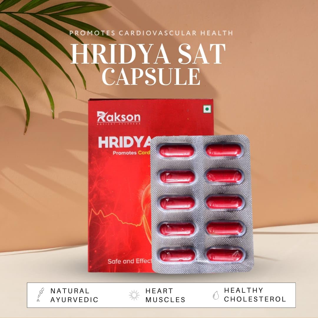 rakson Life Hridya Sat Capsule - Herbal Supplement, 60 Count